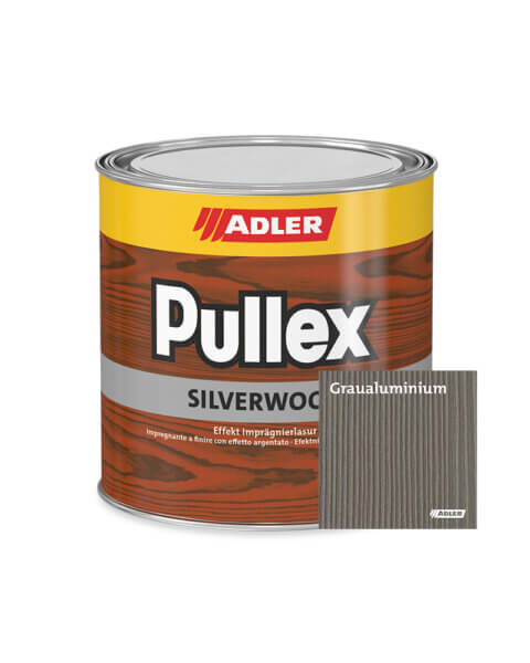 Adler Pullex Silverwood Graualuminium Effect glaze wood surface impregnant, graphite grey